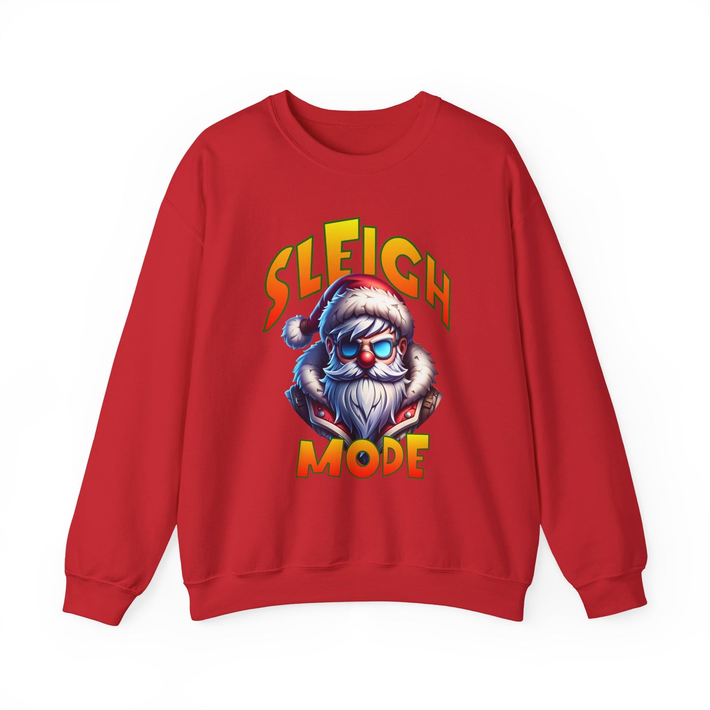 Sleigh Mode Sweatshirt — Cool Santa Graphic Holiday Crewneck