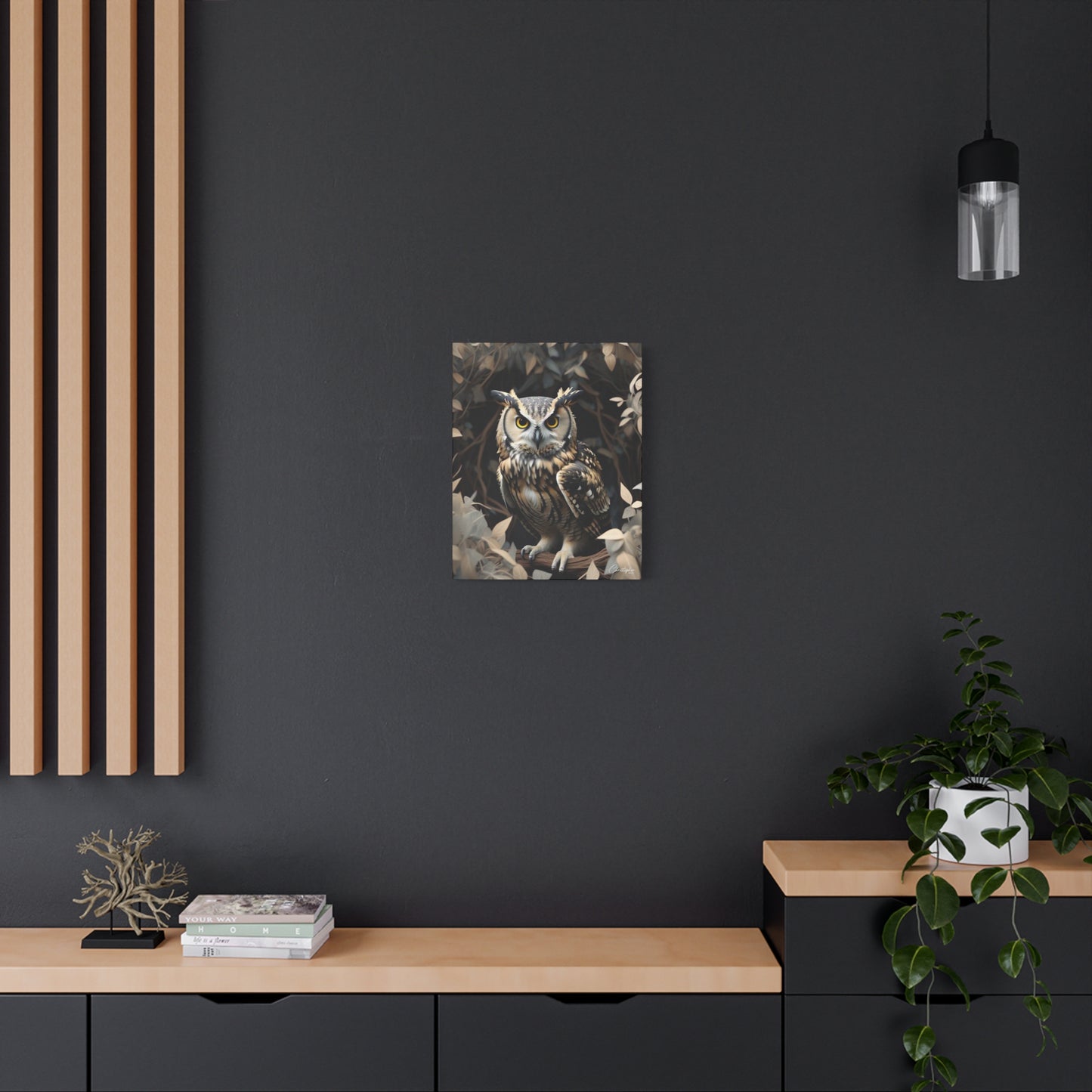 Realistic Owl Canvas Art - Nature Wall Decor for Home & Office