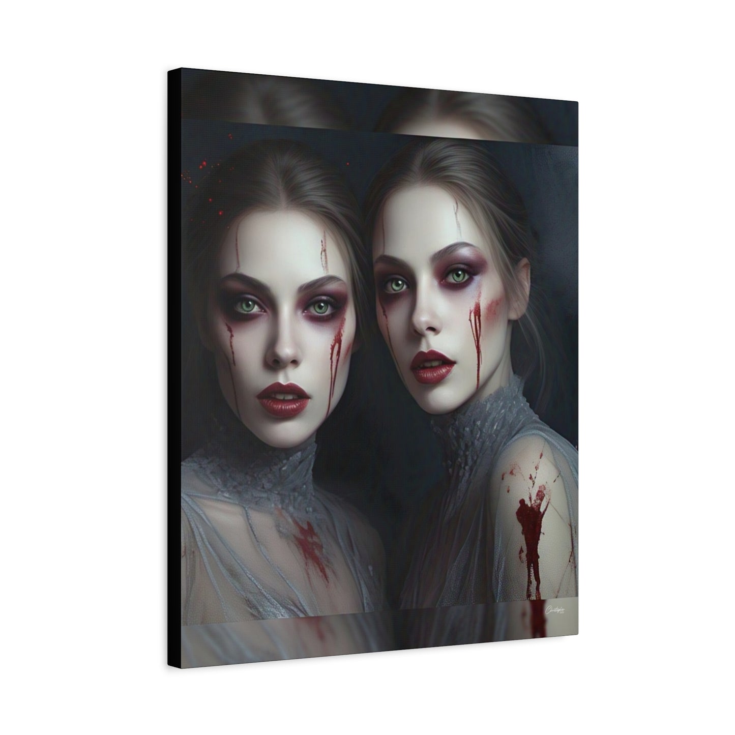 Spooky Art Canvas Print, Matte Canvas, Stretched Wall Decor, Gothic Home Decor, Halloween Art, Unique Gift