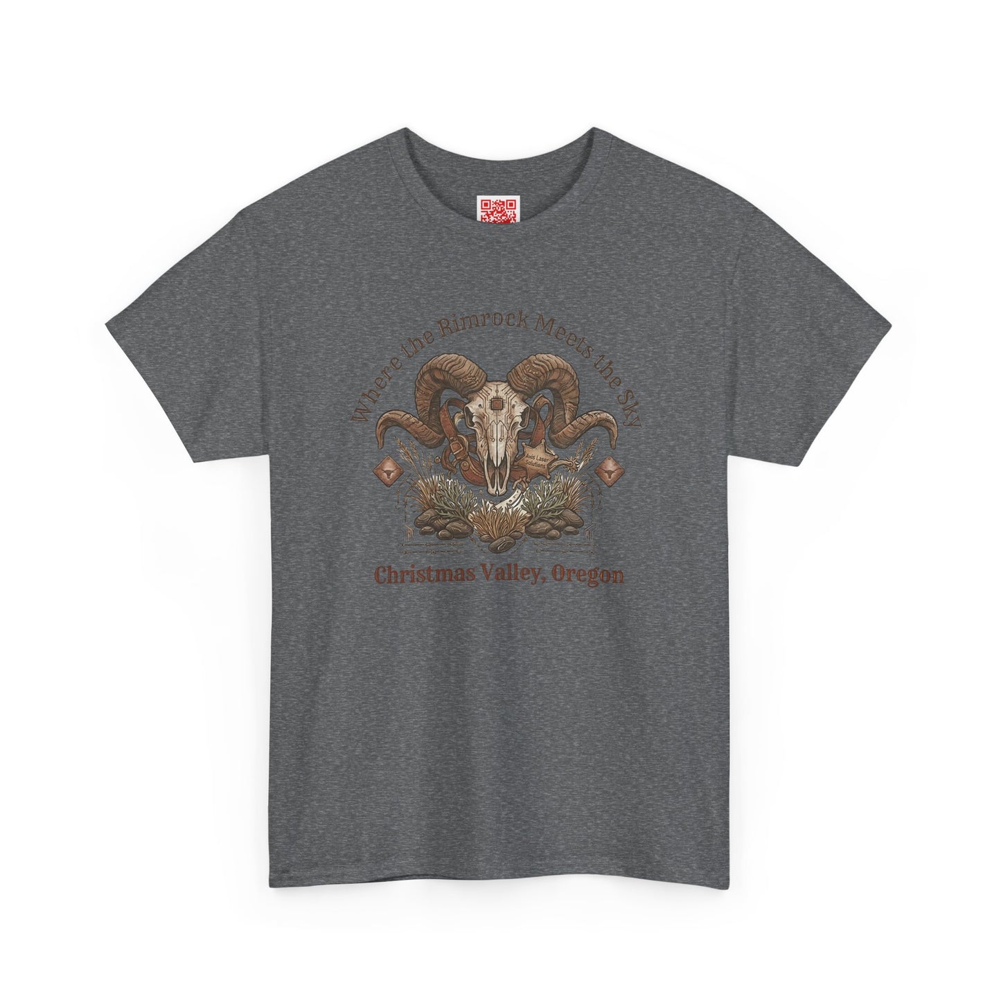 Ram Skull Graphic Tee Double Sided — 'Chestnut Valley, Oregon' Vintage Occult Shirt