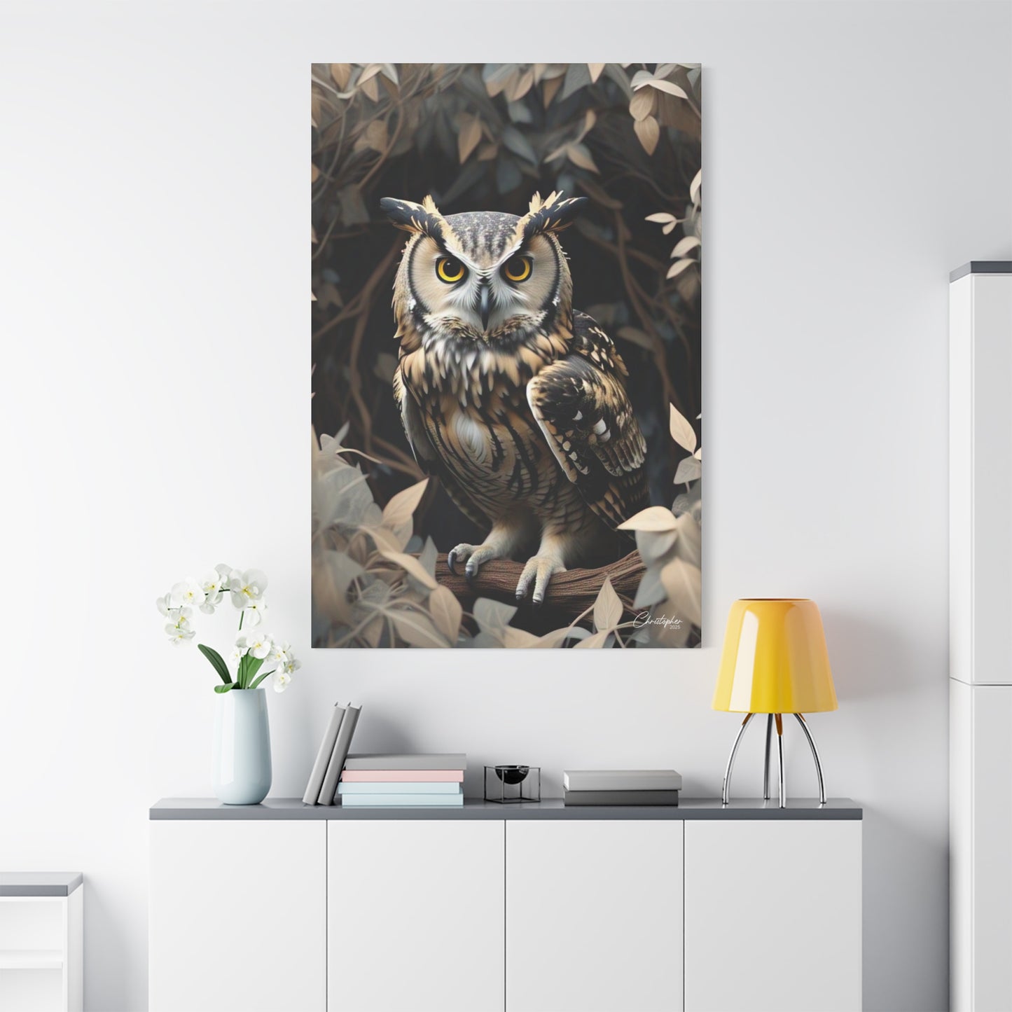 Realistic Owl Canvas Art - Nature Wall Decor for Home & Office
