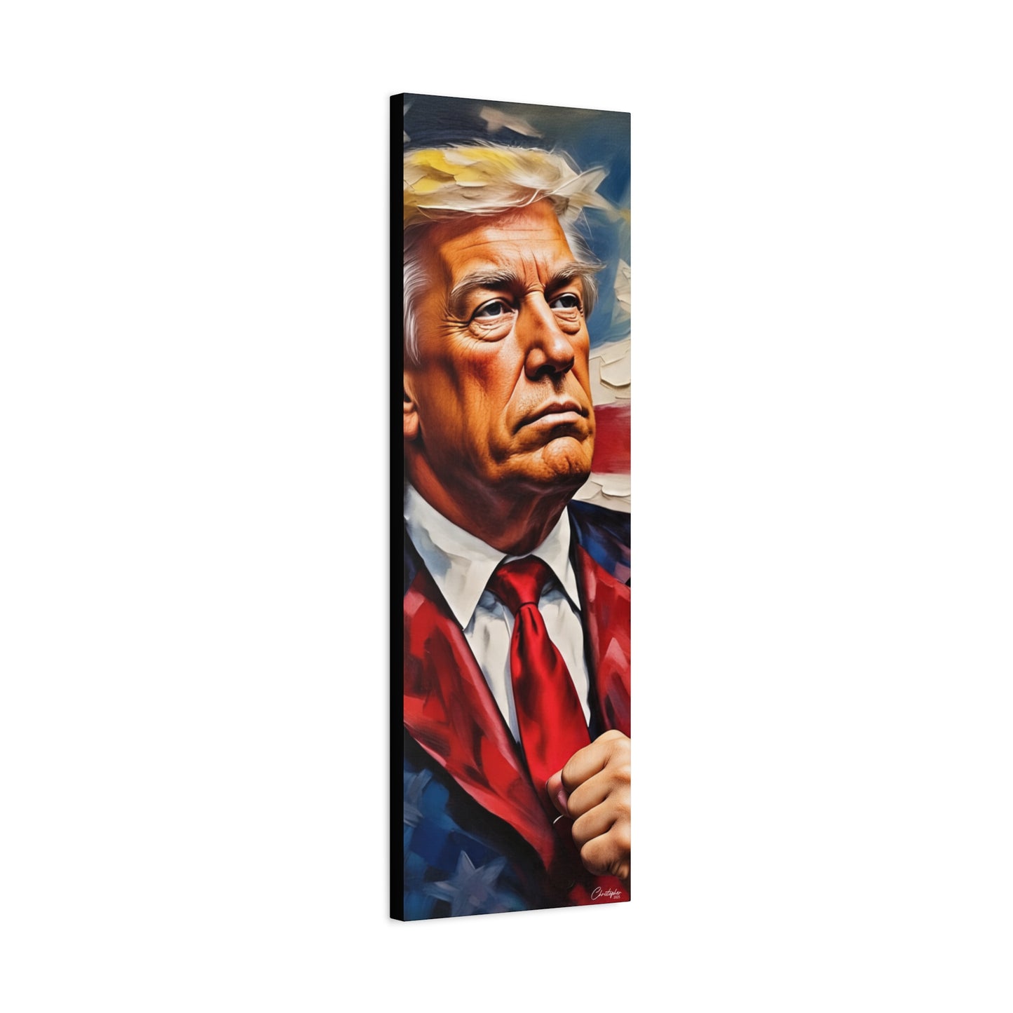 Patriotic Canvas Art, Stretched Wall Decor, Home Office, Gifts for Republicans, Political Enthusiasts, Americana Artwork