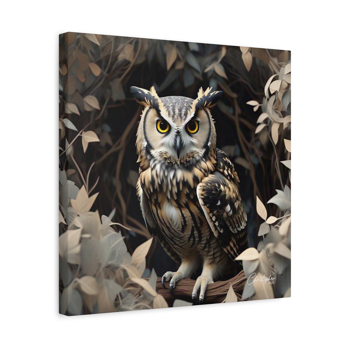 Realistic Owl Canvas Art - Nature Wall Decor for Home & Office