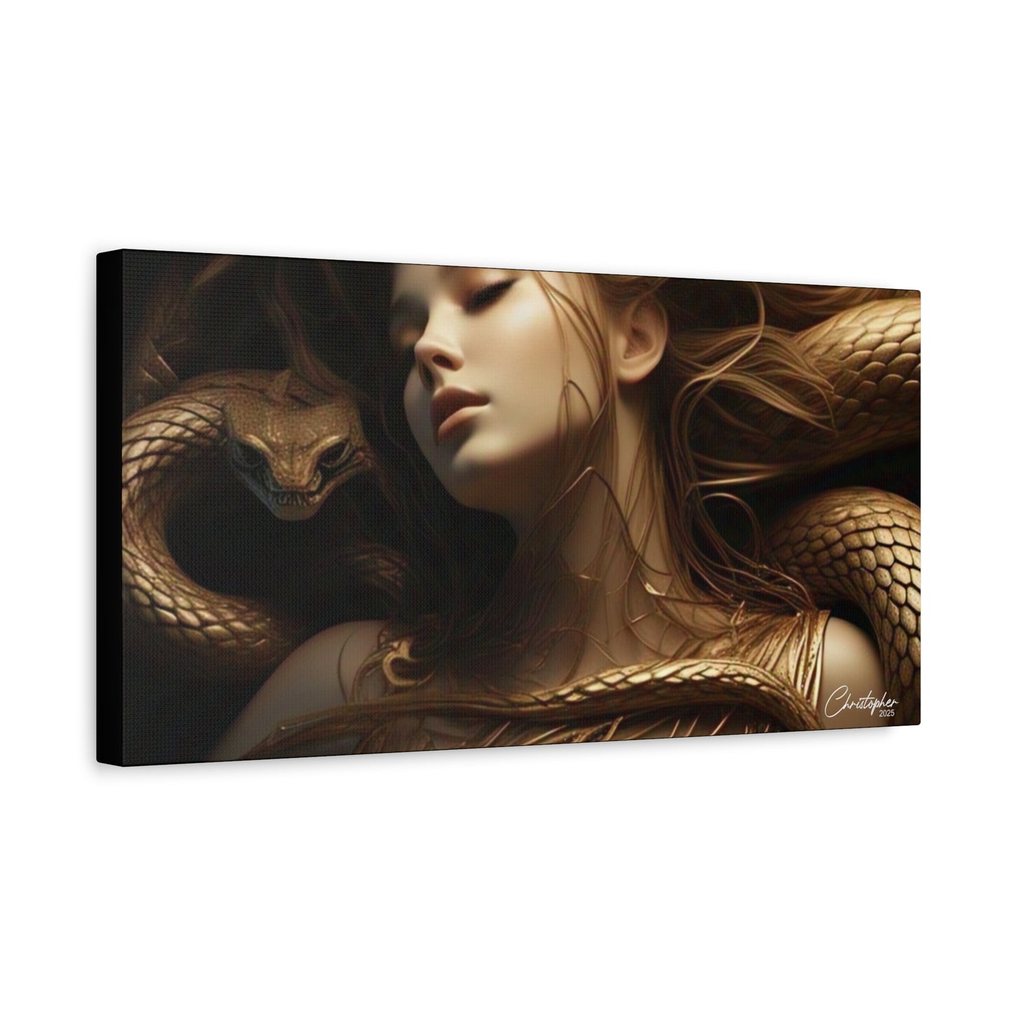 Goddess of Serpents Canvas Art - Stretched Matte Wall Decor