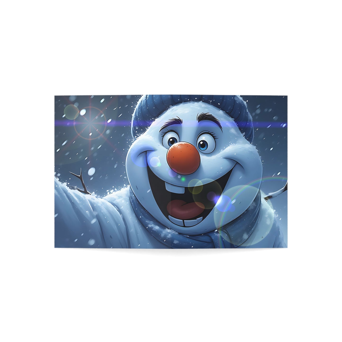 Festive Winter (Christmas Selfies) Greeting Cards - Snowman Designs (1, 10, 30, 50pcs)