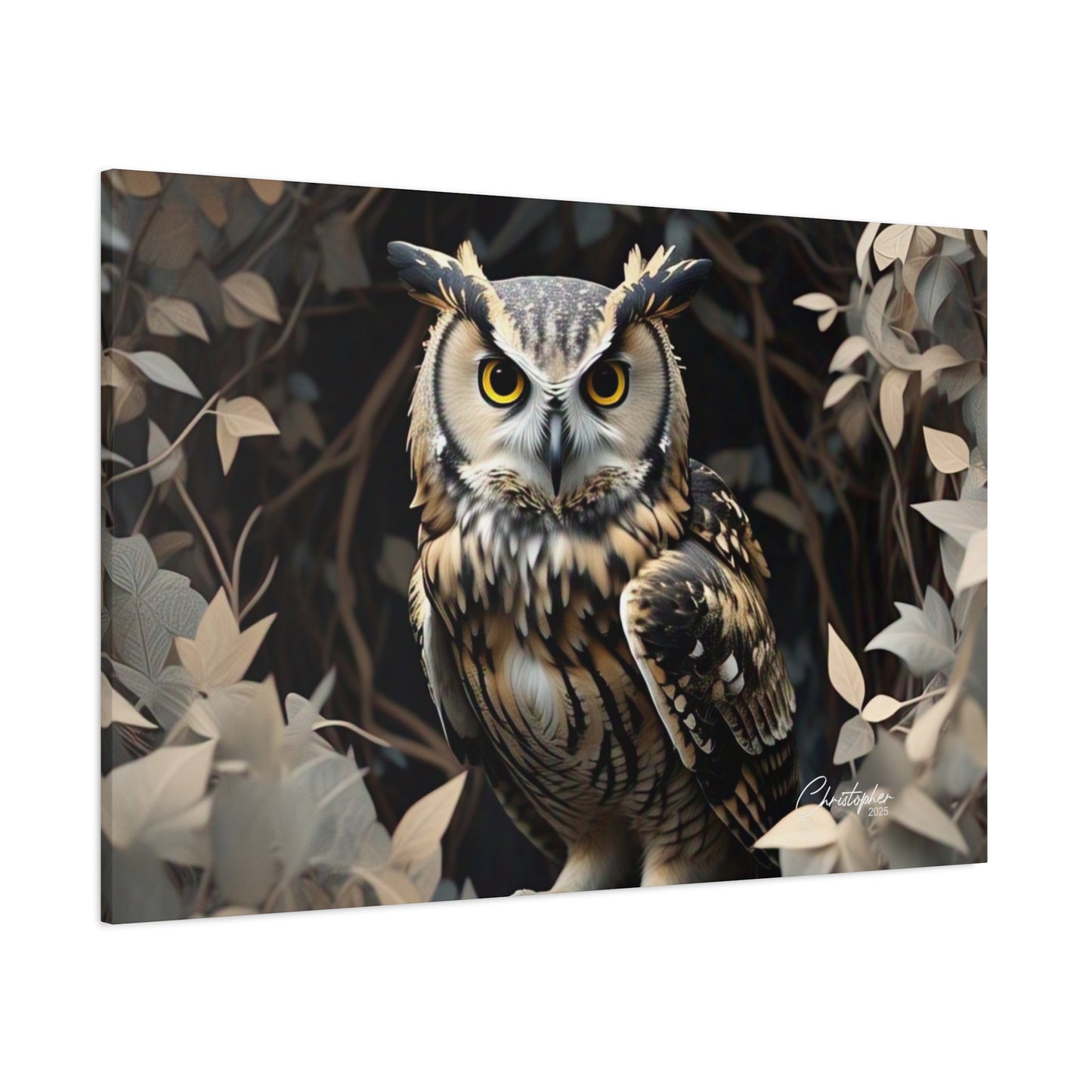 Realistic Owl Canvas Art - Nature Wall Decor for Home & Office