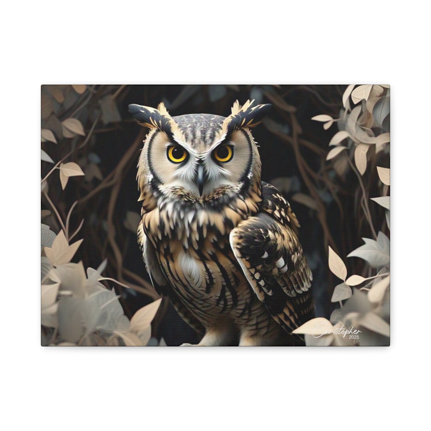 Realistic Owl Canvas Art - Nature Wall Decor for Home & Office