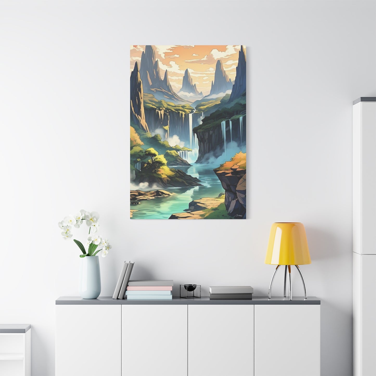 Serene Landscape Canvas Wall Art, Nature Home Decor, Tranquil Living Room Accent, Gift for Nature Lovers, Gallery Wall Piece