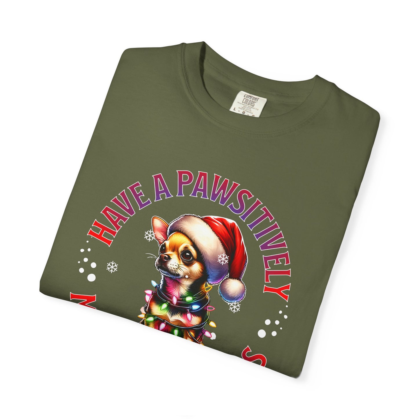 Christmas Puppy T-Shirt — “Have a Pawsitively Merry Christmas” Holiday Tee