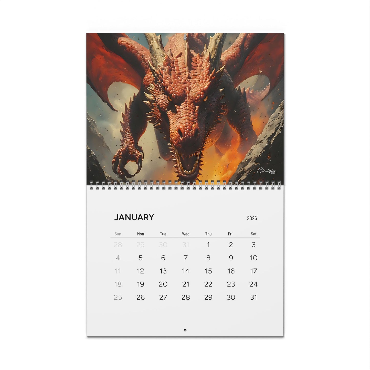 Here there be Dragons Wall Calendars (2026)