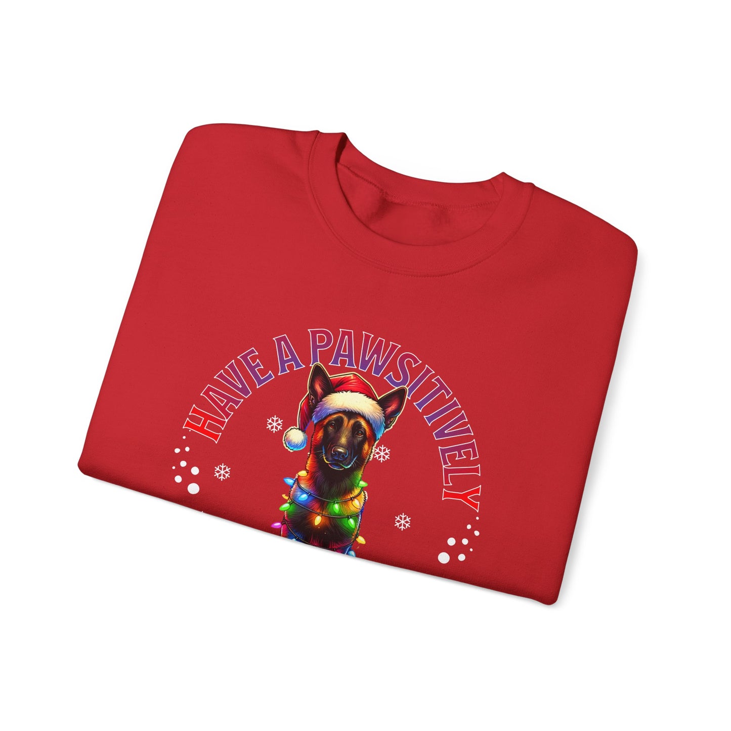 Christmas Dachshund Sweatshirt - "Have a Pawsitively Merry Christmas" Cute Holiday Dog Crewneck