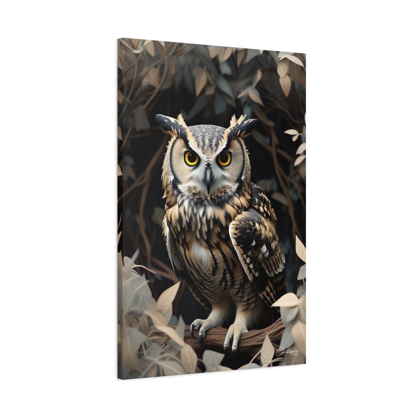 Realistic Owl Canvas Art - Nature Wall Decor for Home & Office