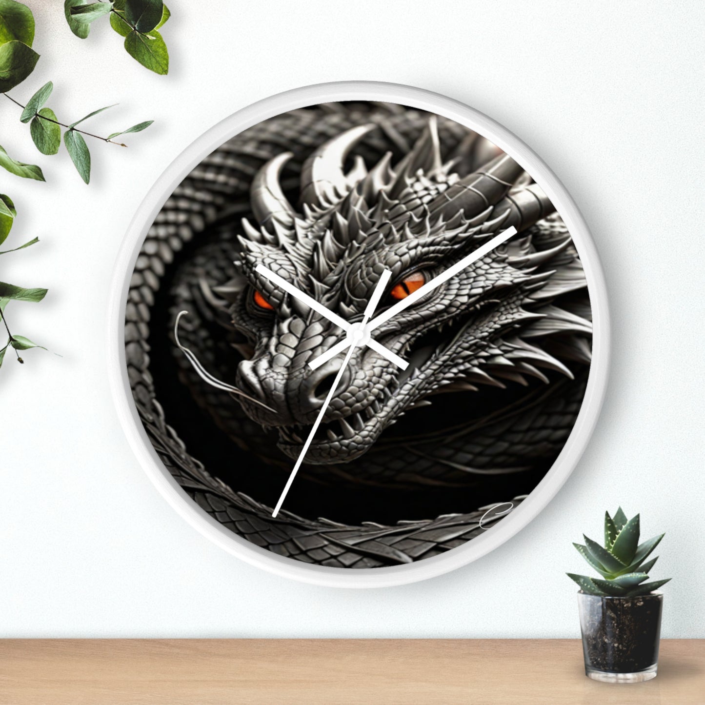 Majestic Dragon Wall Clock - Fantasy Home Decor, Unique Gift for Dragon Lovers, Gothic Clock, Medieval Wall Art, Fantasy Decor