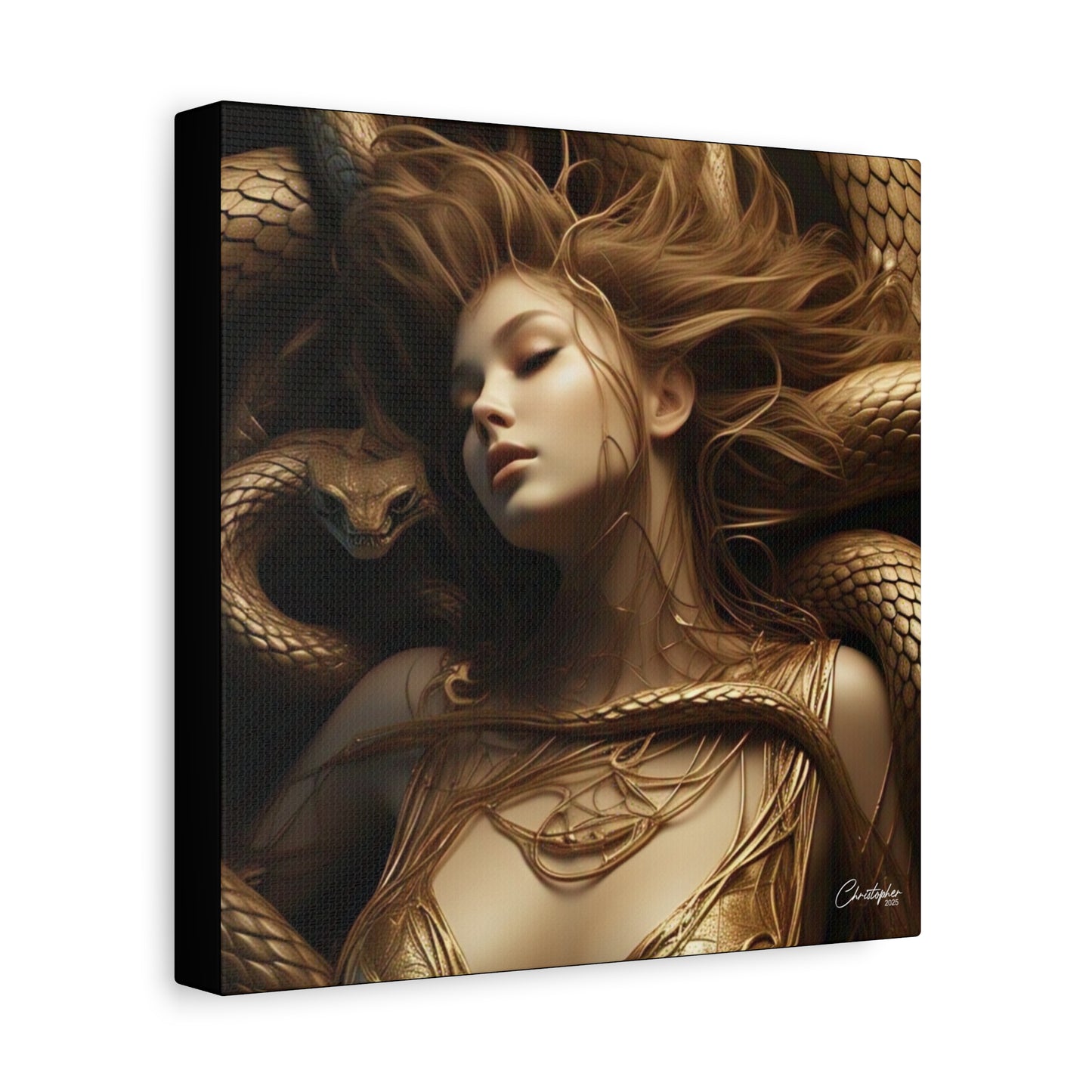 Goddess of Serpents Canvas Art - Stretched Matte Wall Decor