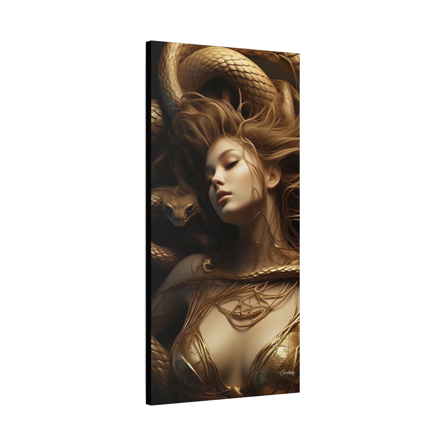 Goddess of Serpents Canvas Art - Stretched Matte Wall Decor