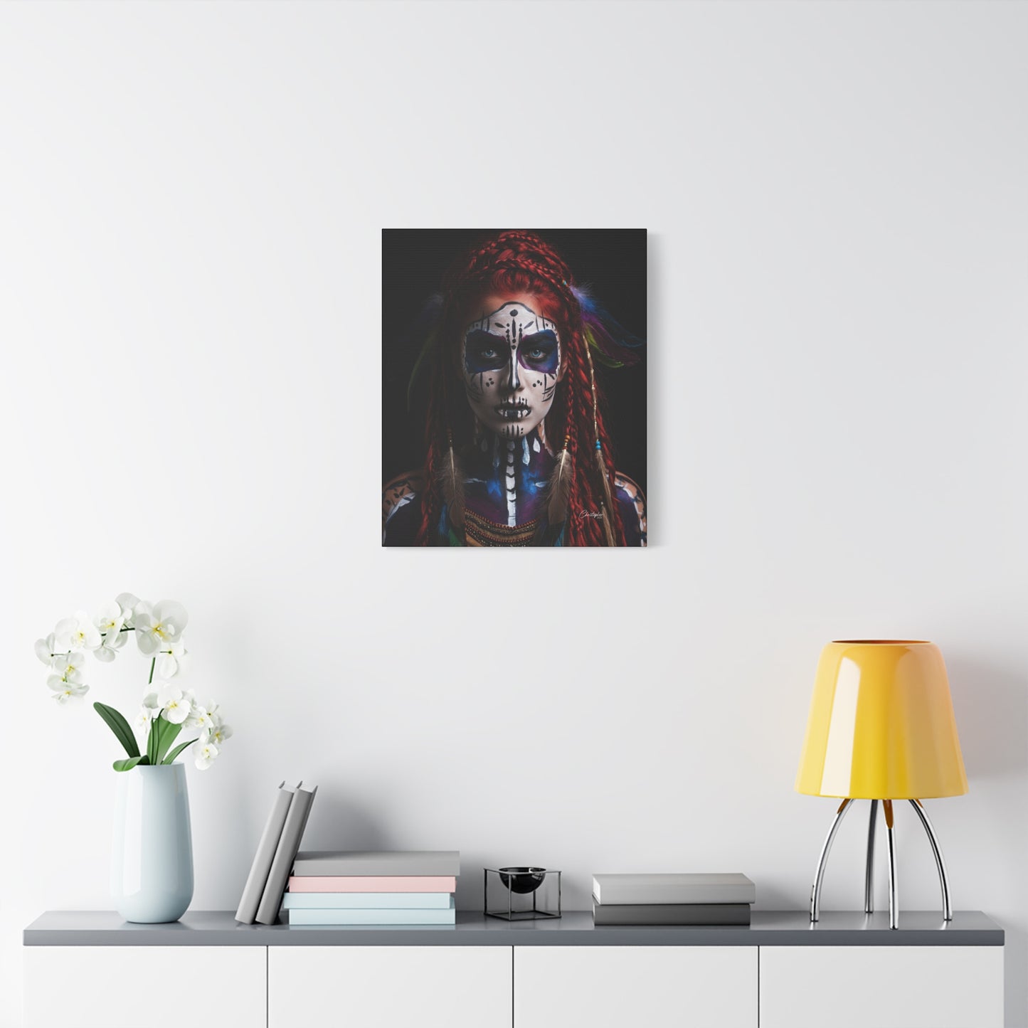 Colorful Tribal Art Canvas Print - Bohemian Home Decor
