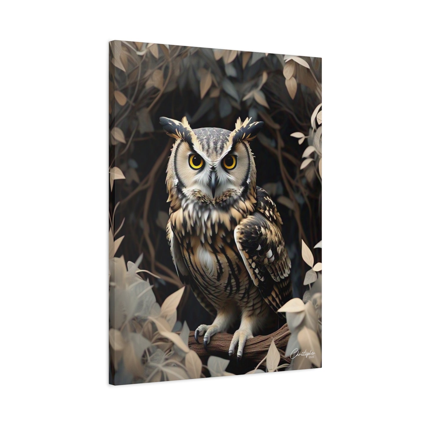 Realistic Owl Canvas Art - Nature Wall Decor for Home & Office