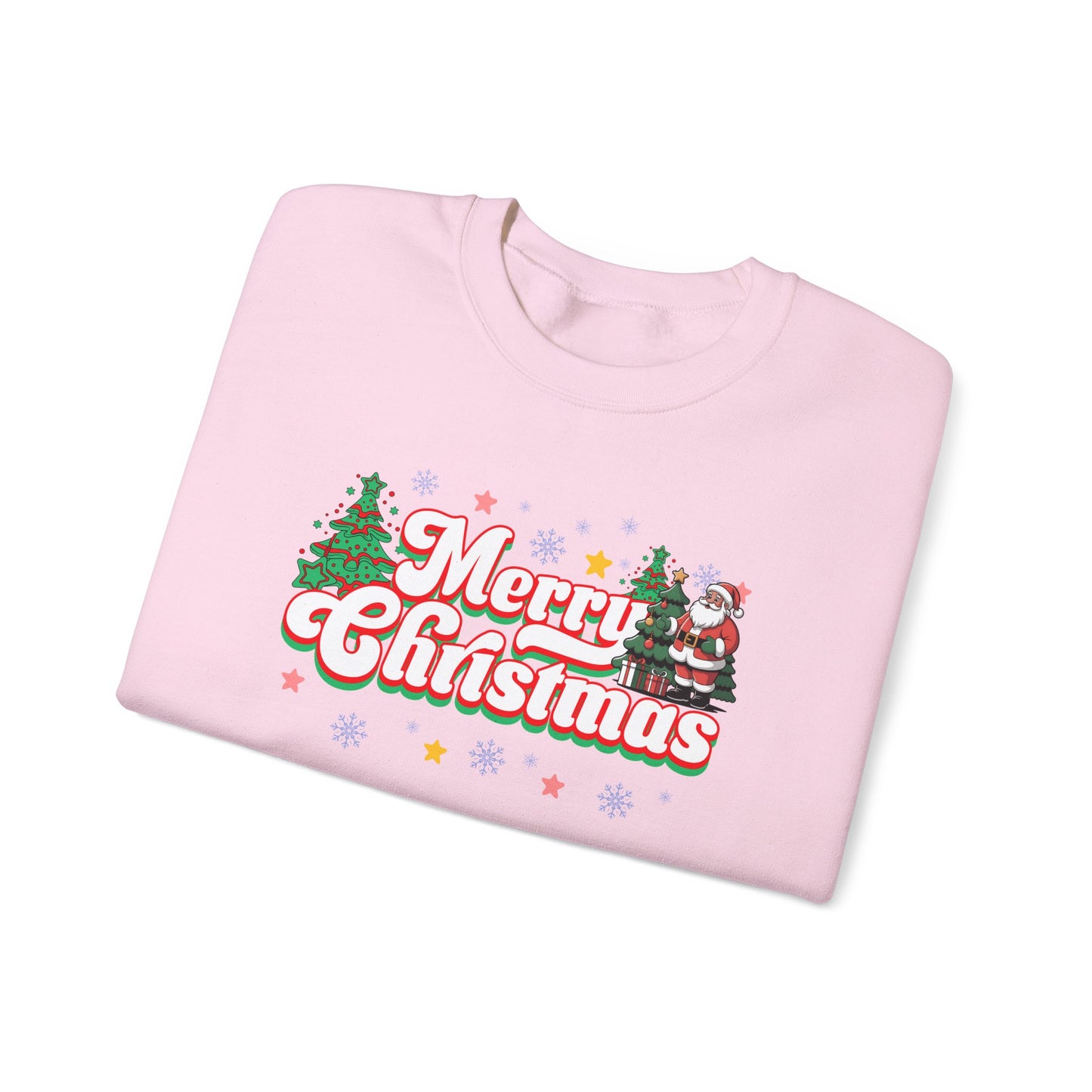 Merry Christmas Crewneck Sweatshirt — Festive Holiday Graphic Sweatshirt