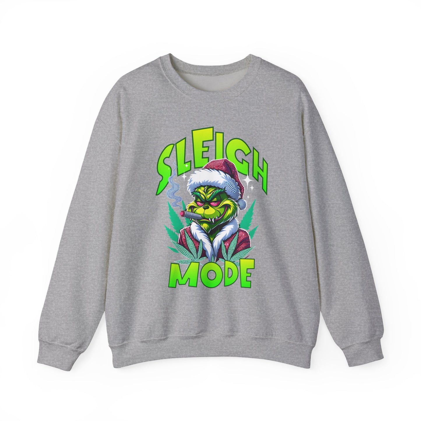 Sweatshirt — "Sleigh Mode" Grinch Holiday Crewneck