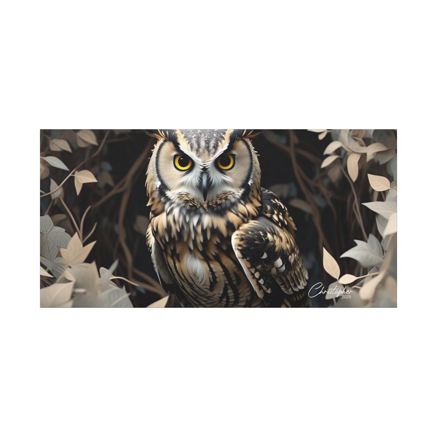 Realistic Owl Canvas Art - Nature Wall Decor for Home & Office