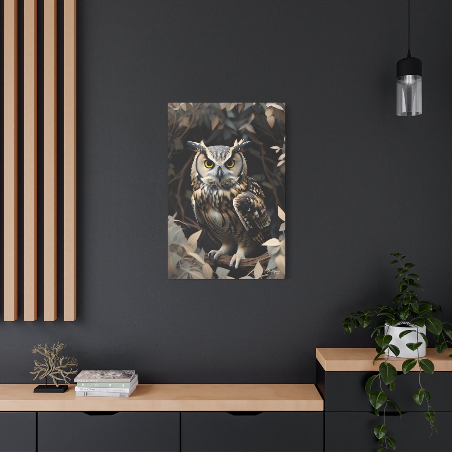 Realistic Owl Canvas Art - Nature Wall Decor for Home & Office