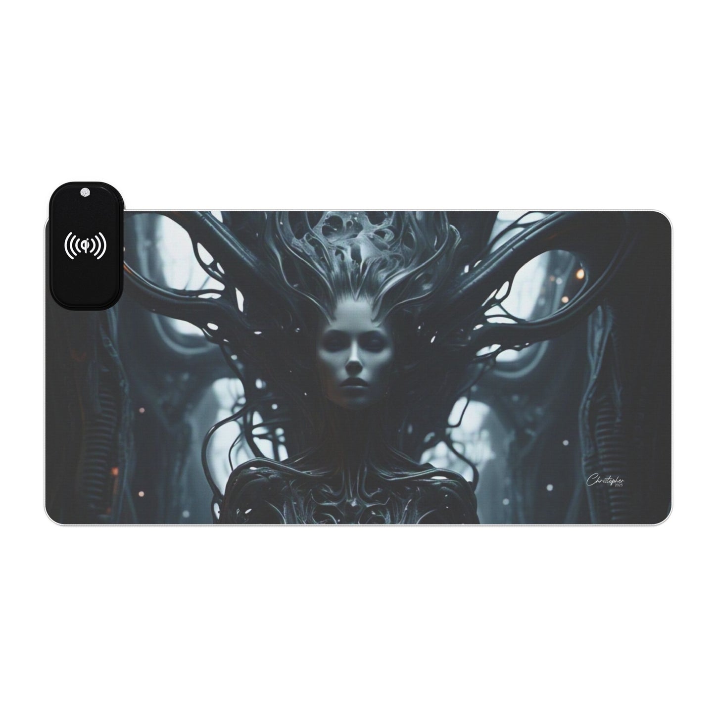 LED Gaming Mouse Pad with Wireless Charging - Futuristic Design