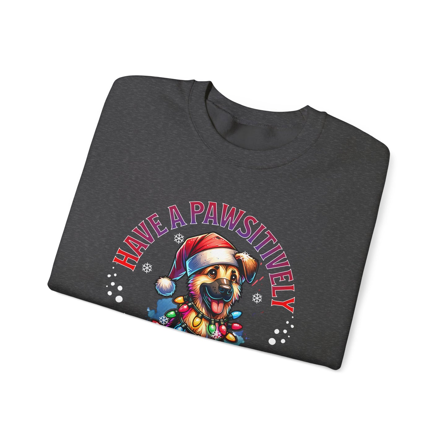Christmas German Shepard Sweatshirt – "Have a Pawsitively Merry Christmas" Crewneck