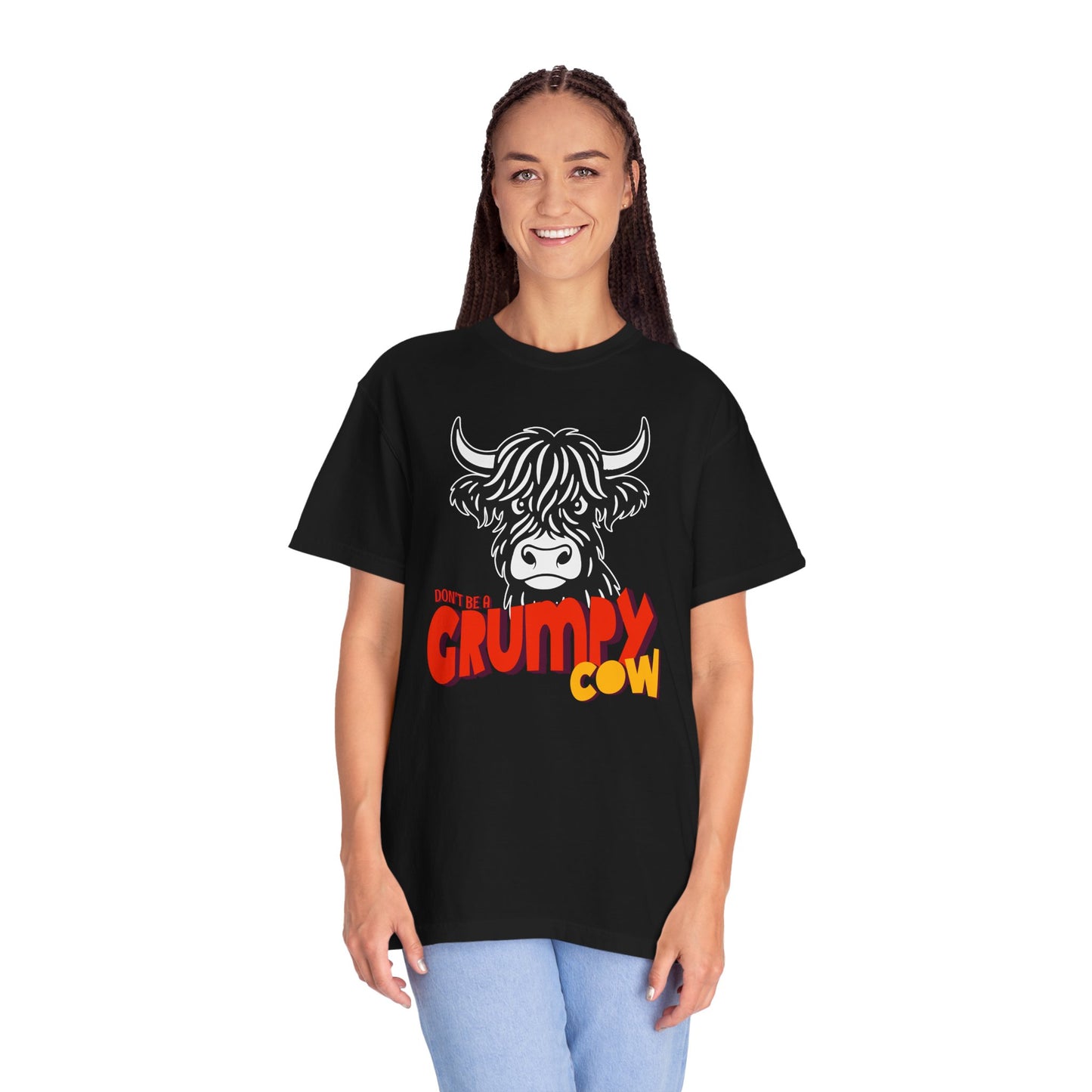 Grumpy Cow T-Shirt — Funny Highland Cow Graphic Tee