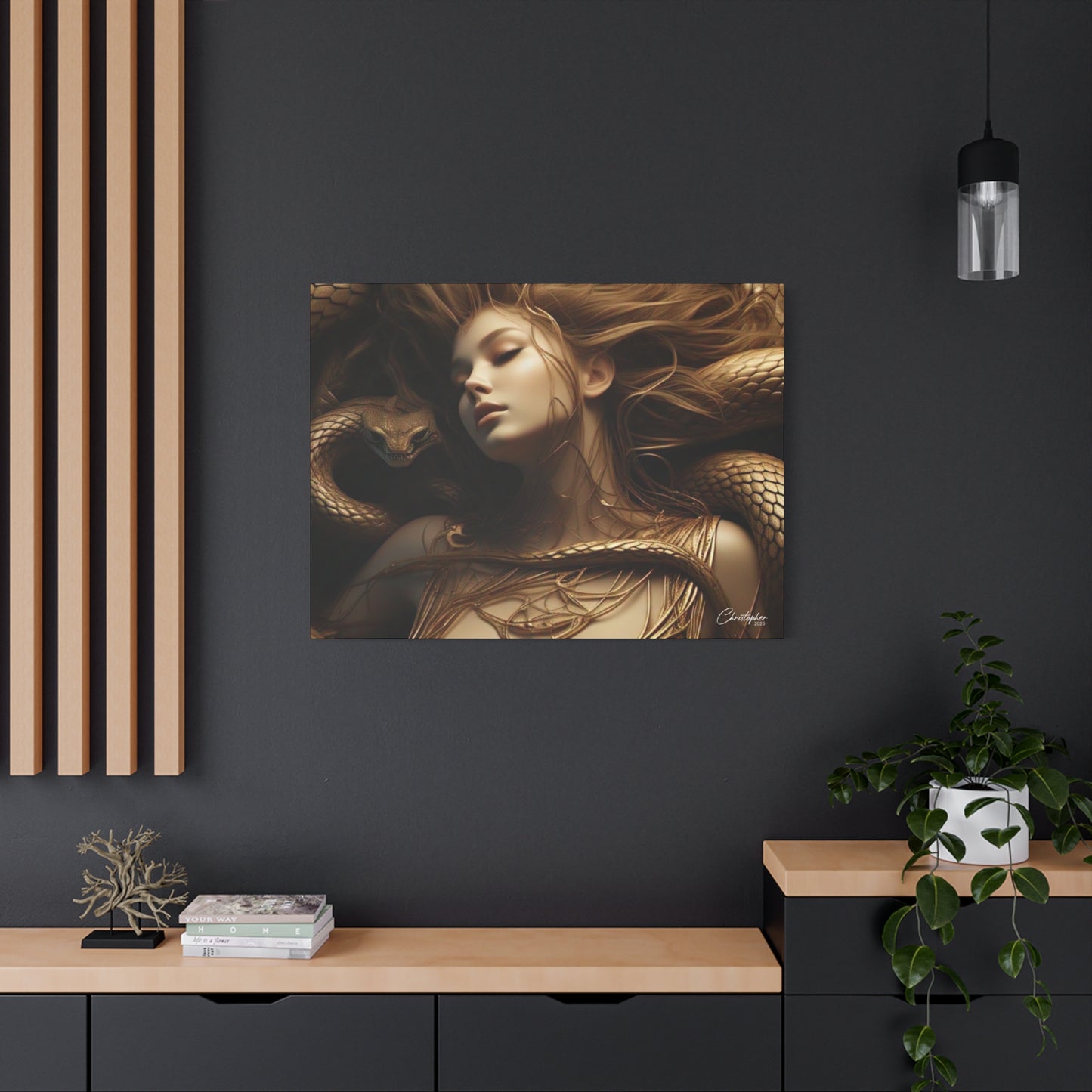Goddess of Serpents Canvas Art - Stretched Matte Wall Decor