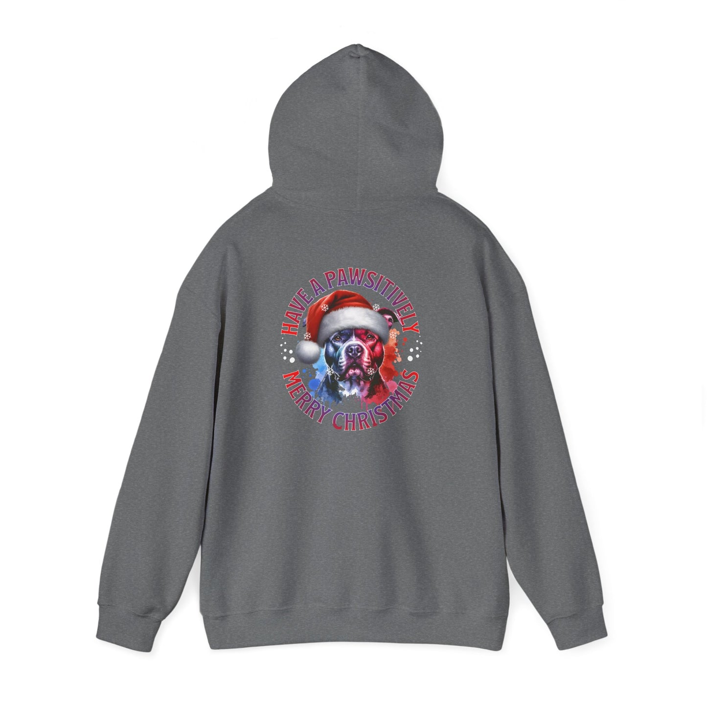 Christmas Pack Pit Bull Hoodie – "Have a Pawsitively Merry Christmas" Festive Sweatshirt