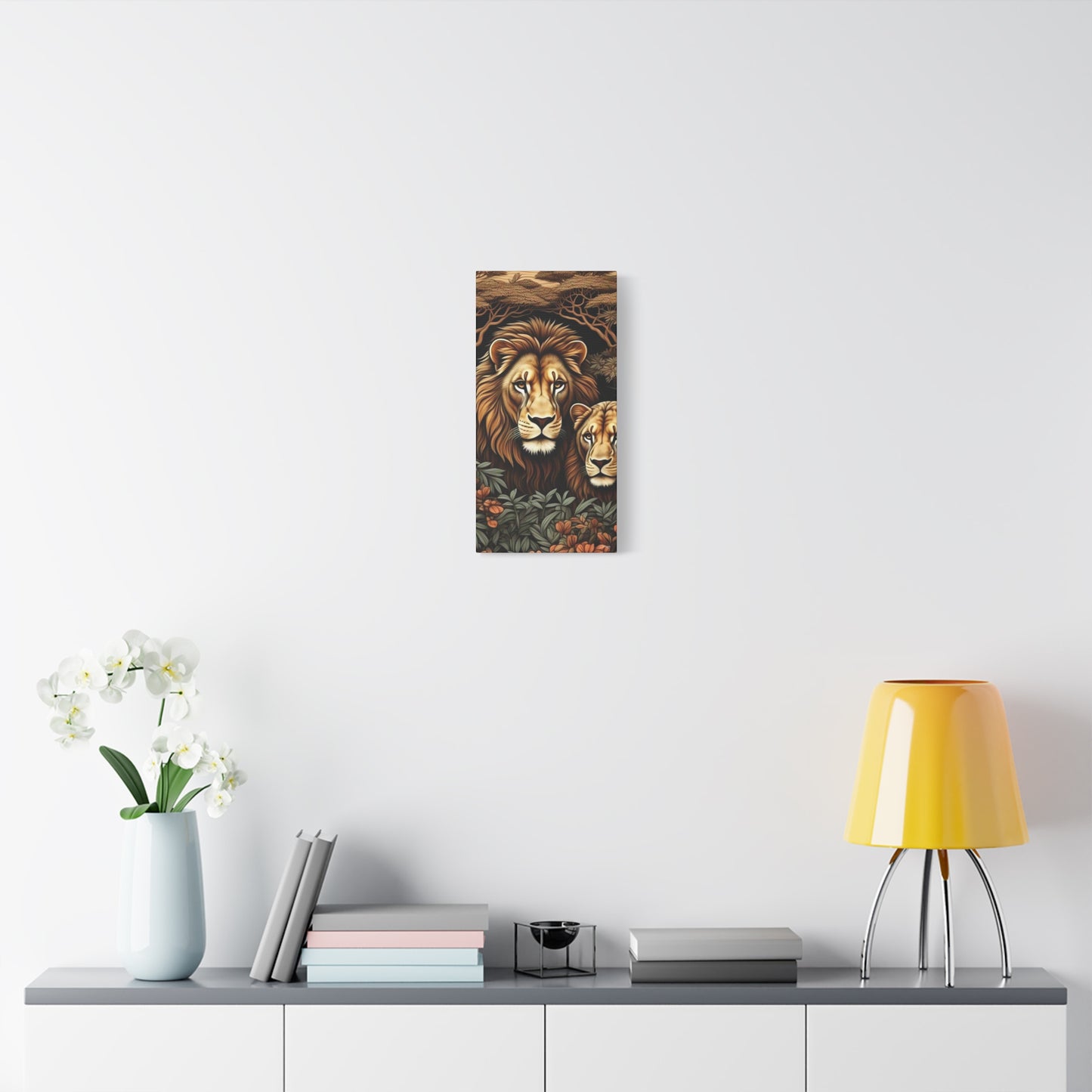 Majestic Lion Family Canvas Wall Art, Animal Lovers Decor, Wildlife Home Accent, Gift for Nature Enthusiasts, Meaningful Family Art