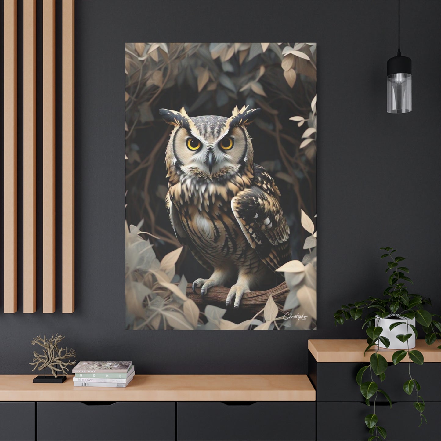 Realistic Owl Canvas Art - Nature Wall Decor for Home & Office