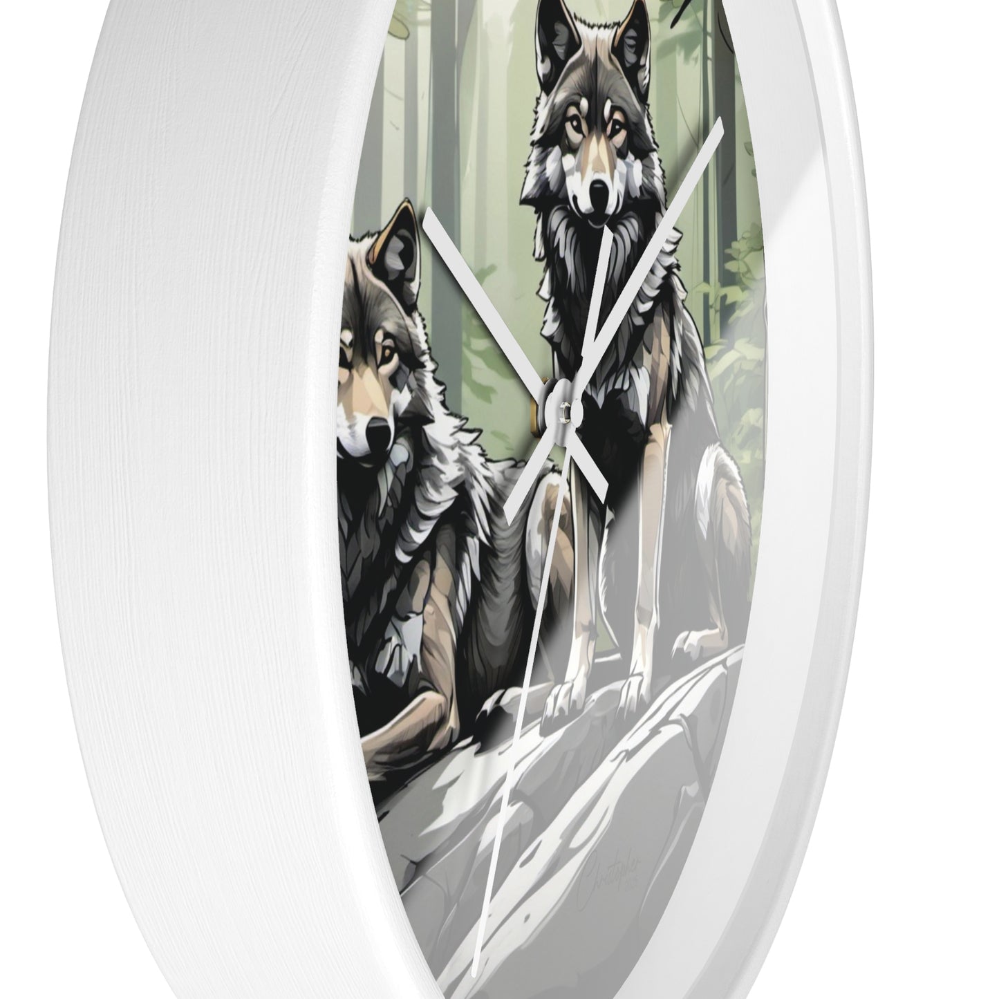 Wolf Pack Wall Clock, Nature Decor, Rustic Home Accent, Wildlife Gift, Forest Themed Clock, Animal Lover Decor