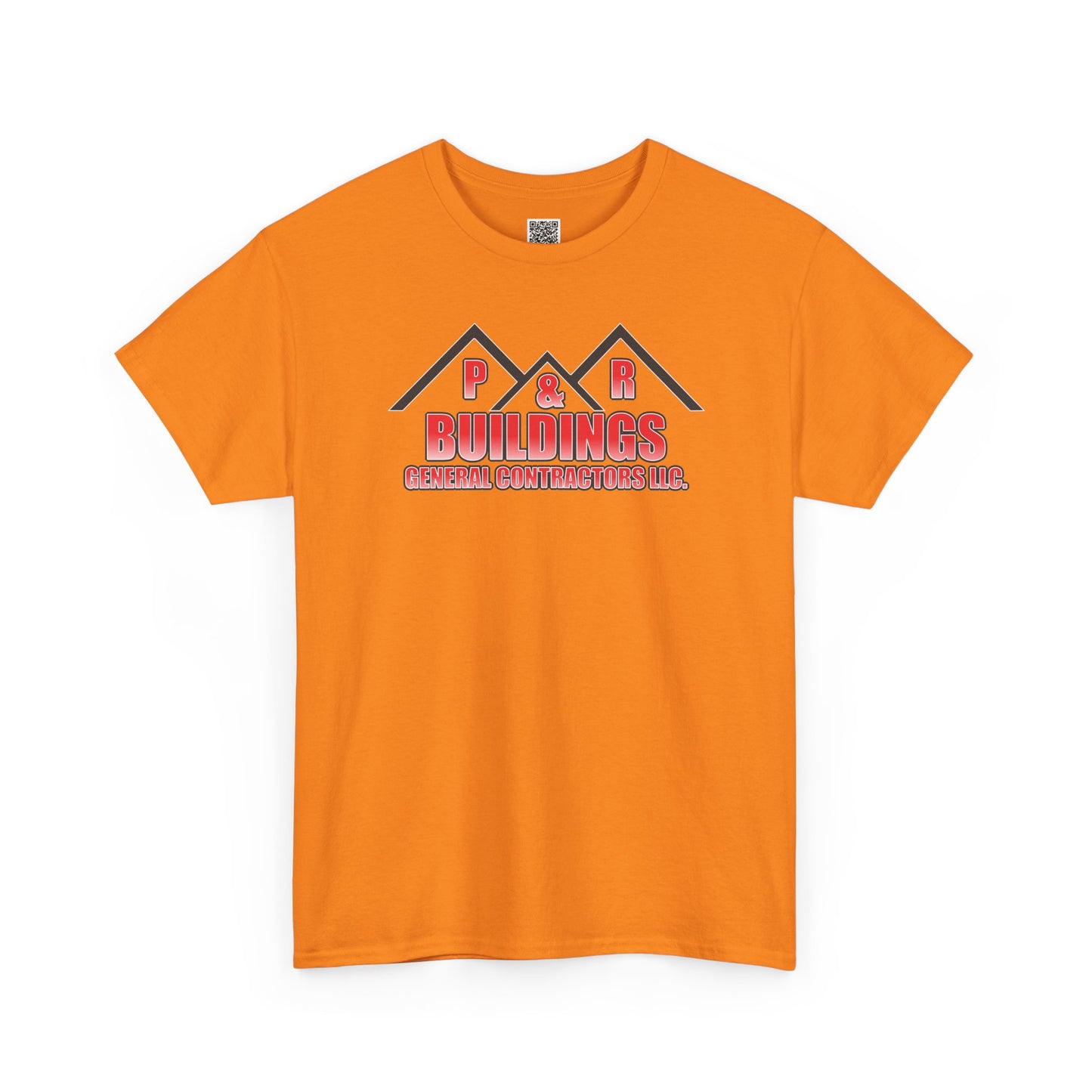 P&R BUILDINGS Logo Tee — Built Kings Contractor T‑Shirt (Phone & License Info on Back)