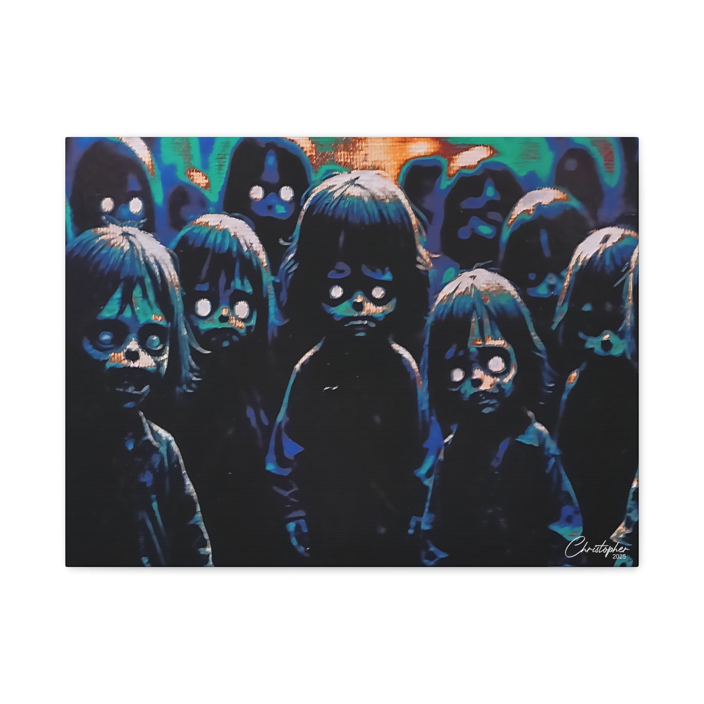 Original Laser Engraved Art, Full Wrapped Edges, Matte Canvas, Stretched, 1.25"