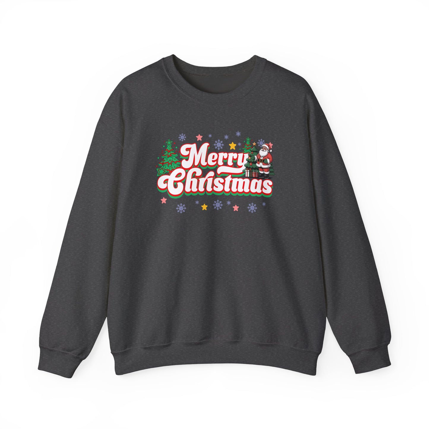 Merry Christmas Crewneck Sweatshirt — Festive Holiday Graphic Sweatshirt