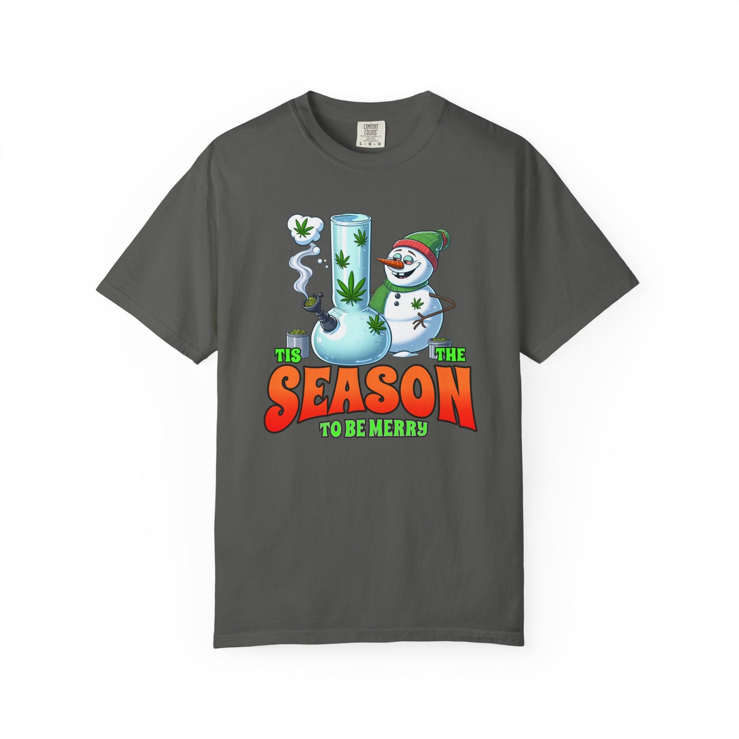 Holiday Cannabis Fun T-Shirt | Merry Season Tee, Unisex Gift, Party Apparel, 420 Friendly, Winter Social Wear