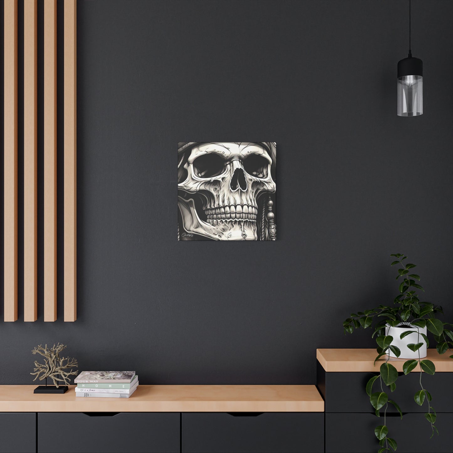 Pirate Skull Canvas Art - Edgy Gothic Decor, Wall Art for Halloween, Gothic Home Decor, Pirate Theme, Gift for Him