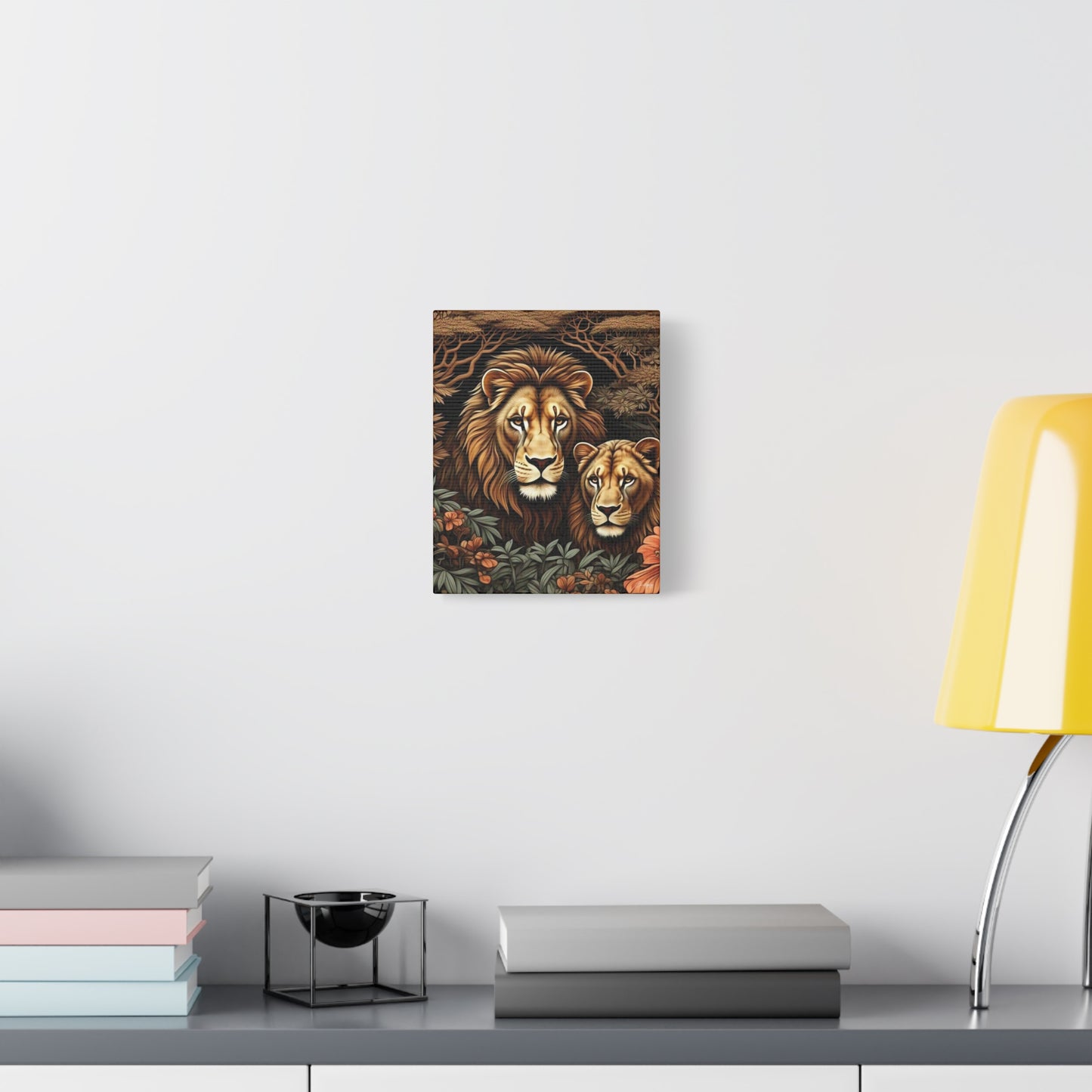 Majestic Lion Family Canvas Wall Art, Animal Lovers Decor, Wildlife Home Accent, Gift for Nature Enthusiasts, Meaningful Family Art