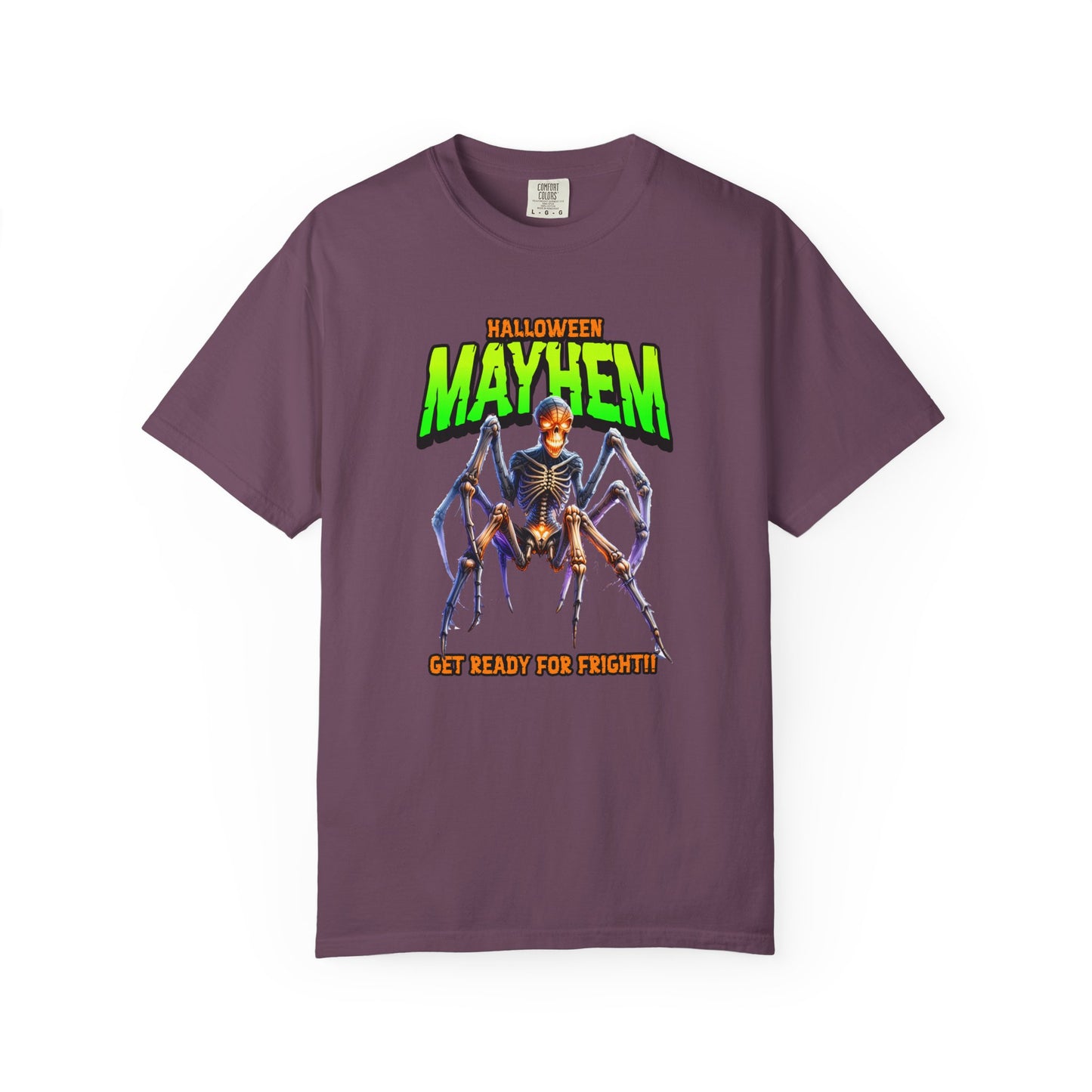 Halloween Mayhem Unisex T-Shirt, Spooky Tee for Men & Women, Perfect for Halloween Parties, Trick or Treat, Eerie Vibes, Unique Costume