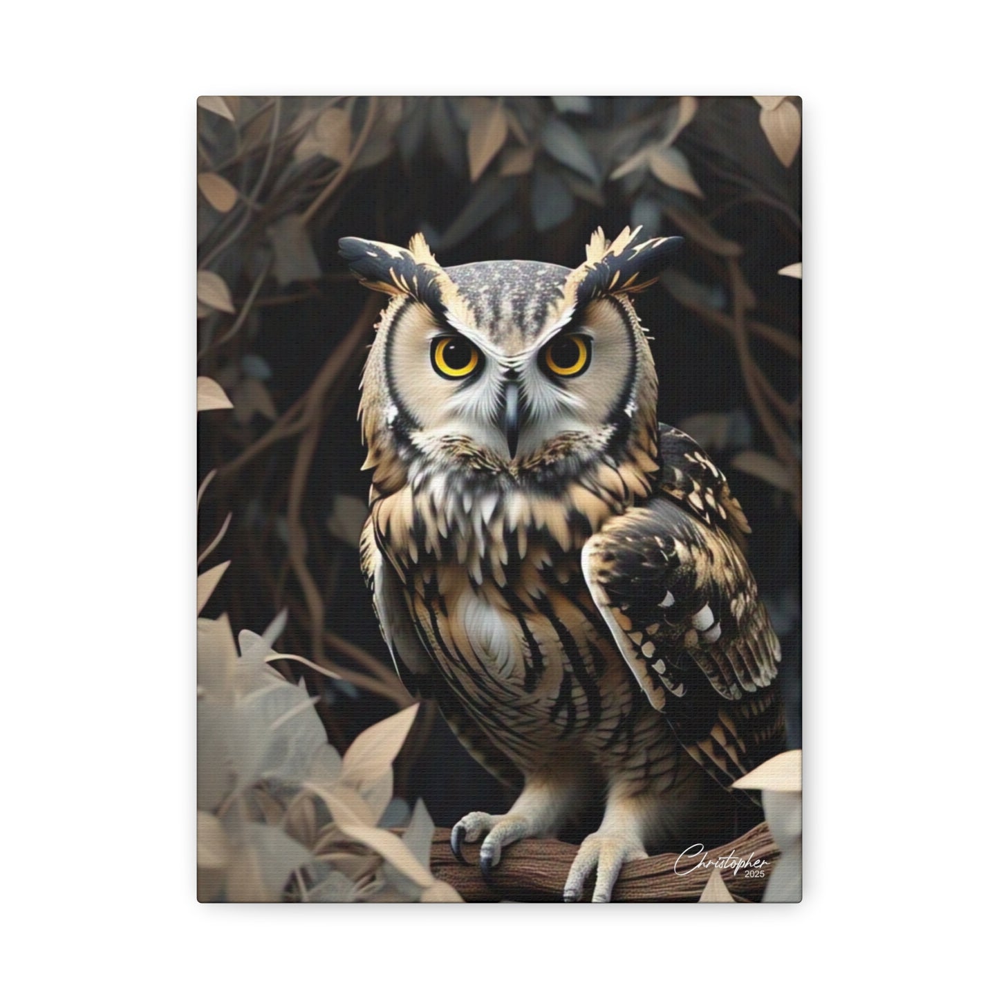 Realistic Owl Canvas Art - Nature Wall Decor for Home & Office