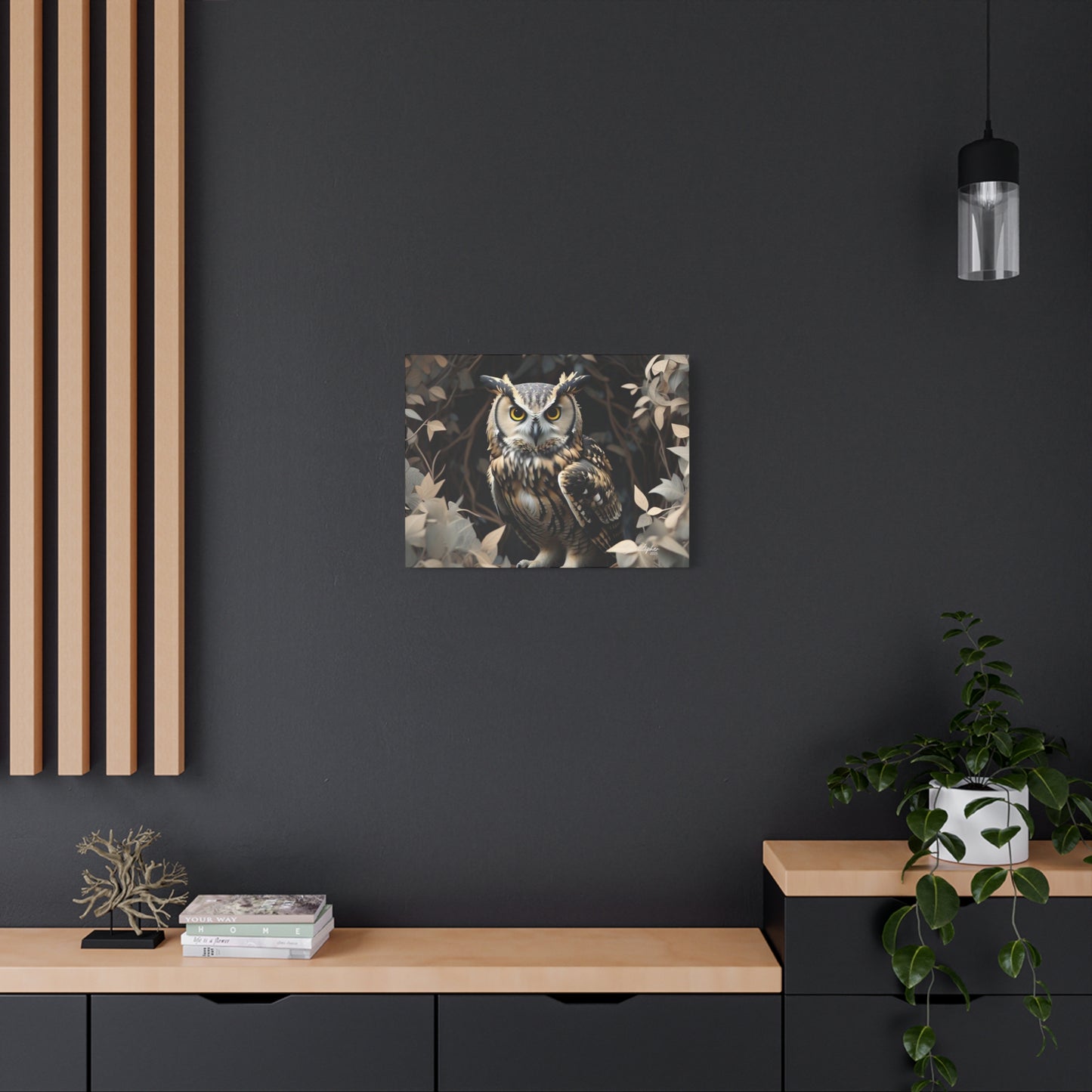Realistic Owl Canvas Art - Nature Wall Decor for Home & Office