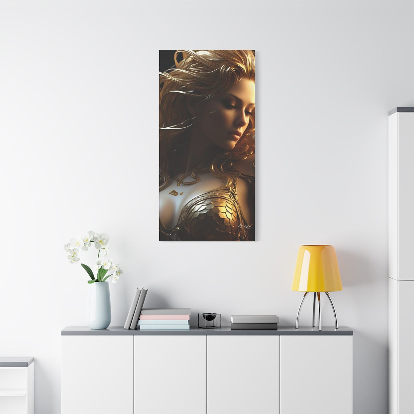 Fantasy Art Canvas Print - Serpent Goddess Home Decor