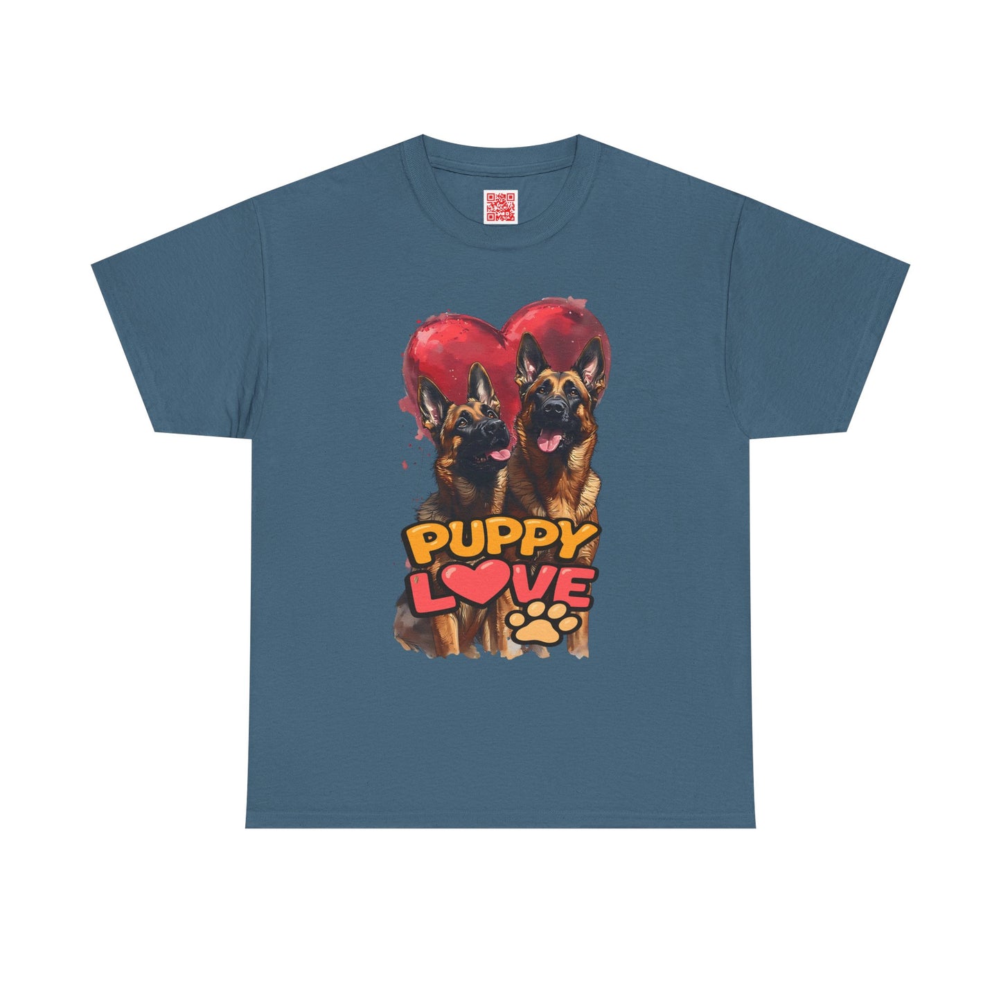 Puppy Love T-Shirt — Cute German Shepherd Heart Graphic Tee