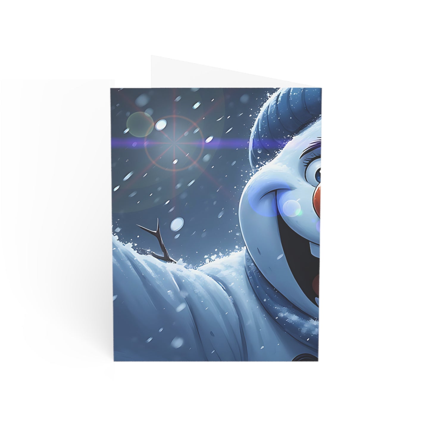 Festive Winter (Christmas Selfies) Greeting Cards - Snowman Designs (1, 10, 30, 50pcs)