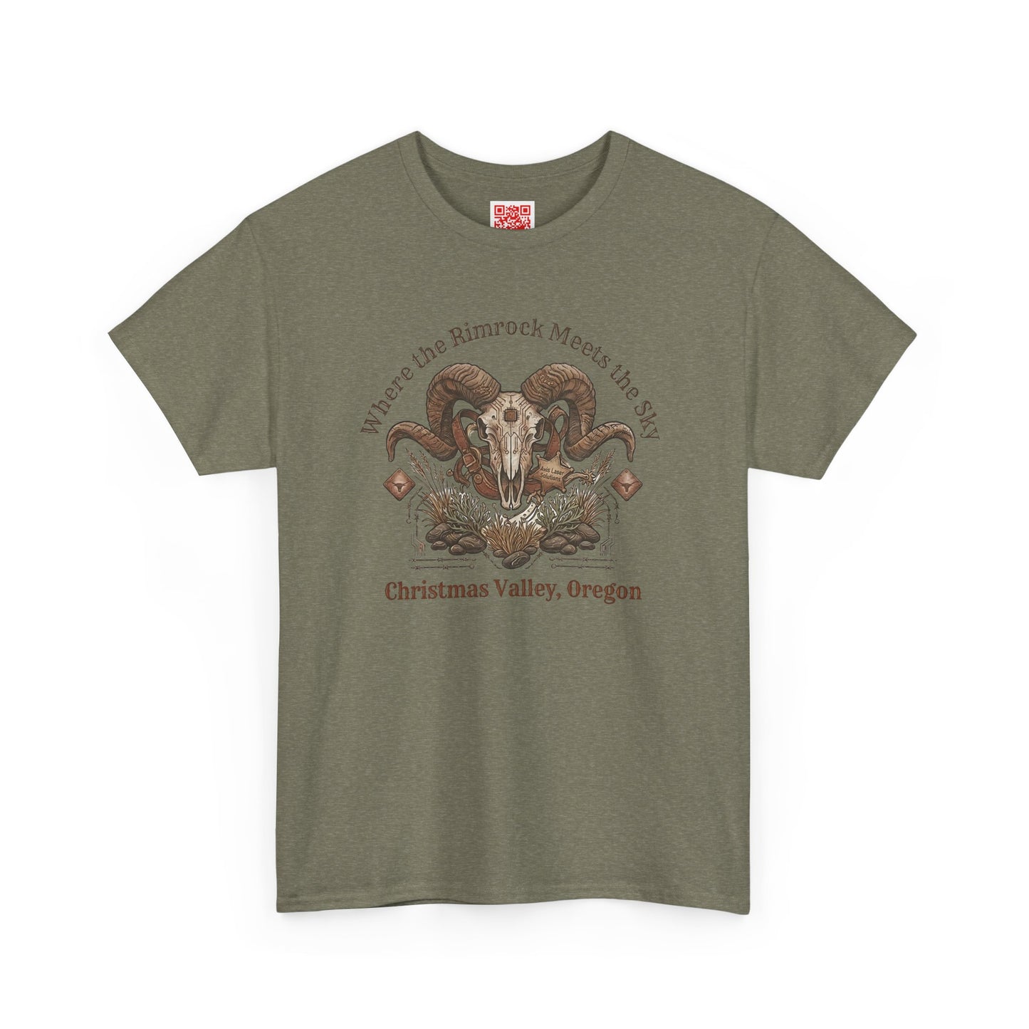 Ram Skull Graphic Tee Double Sided — 'Chestnut Valley, Oregon' Vintage Occult Shirt