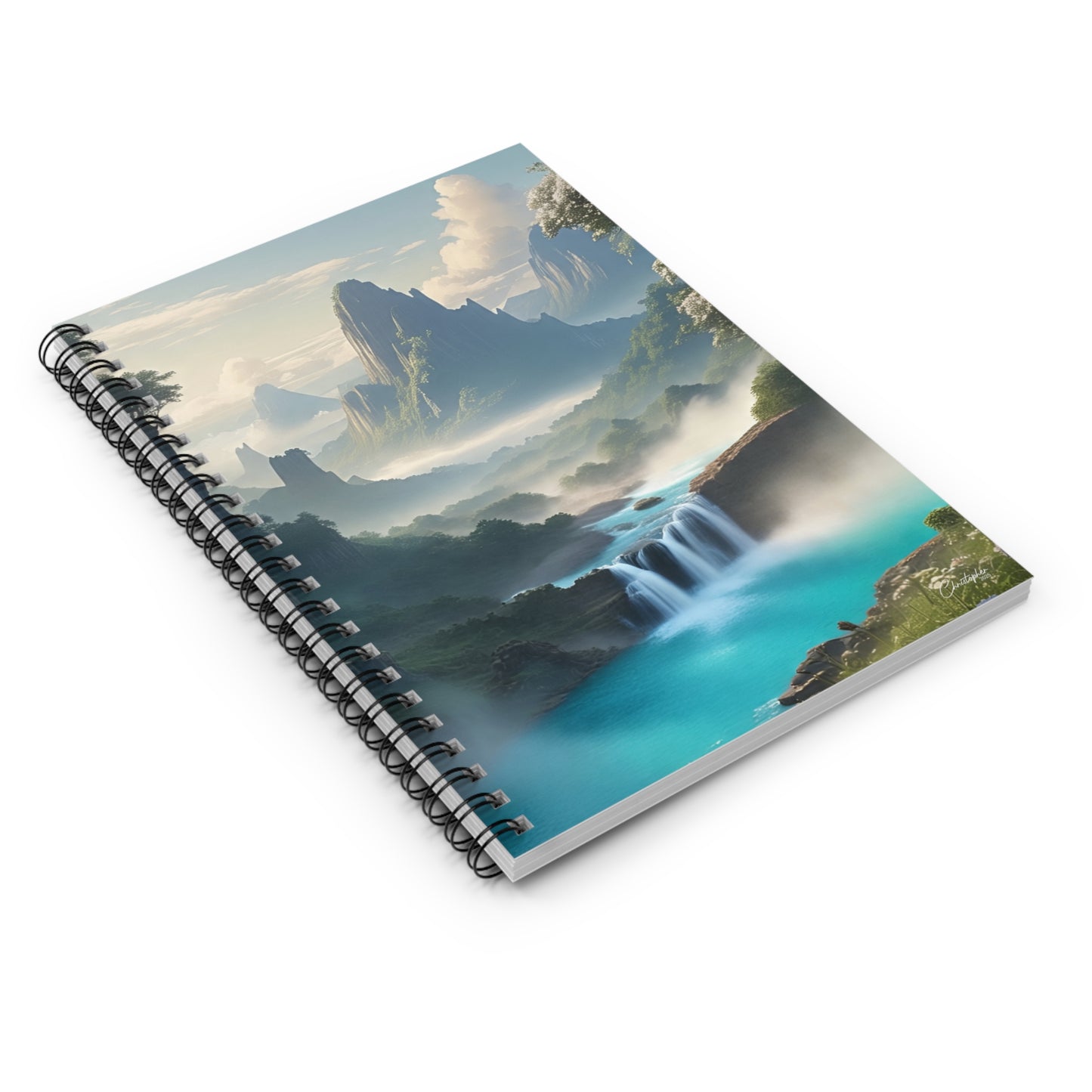 Serene Landscape Spiral Notebook | Ruled Line Journal for Nature Lovers, Travel Notes, Sketchbook, Gift for Students, Creative Writing