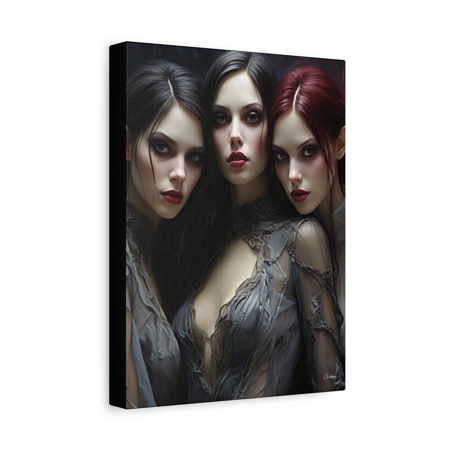 Gothic Wall Art Canvas, Fantasy Home Decor, Unique Gift for Halloween, Witchy Vibe Art, Dark Aesthetic Room Decor