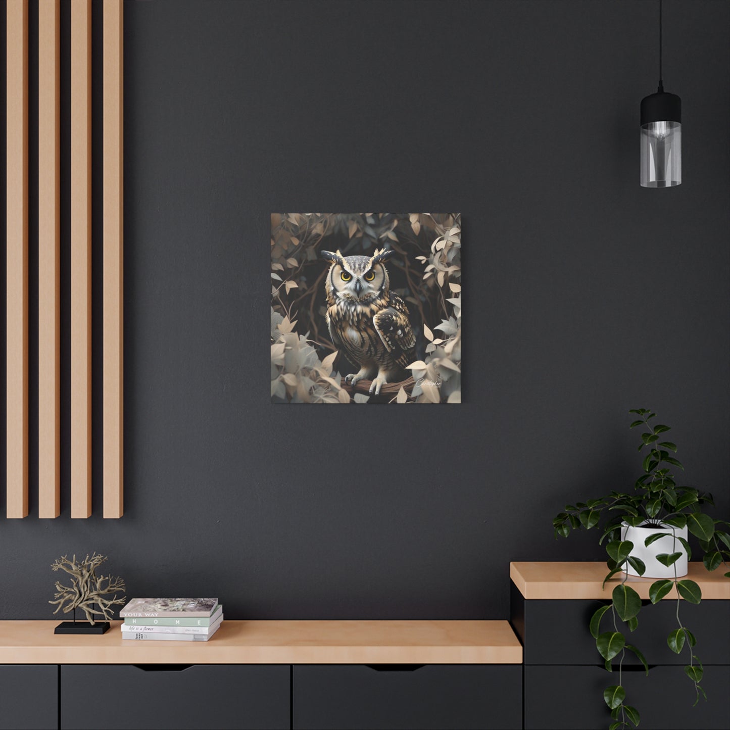 Realistic Owl Canvas Art - Nature Wall Decor for Home & Office