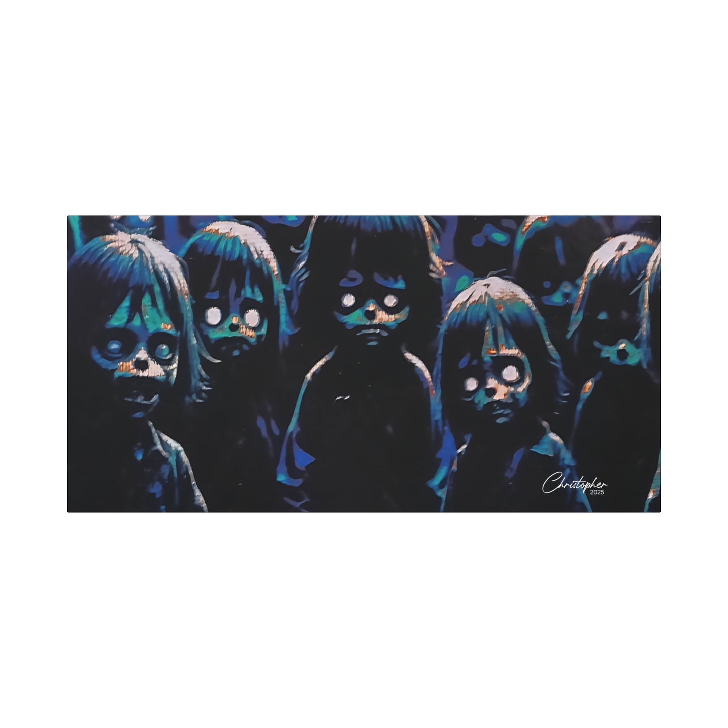 Original Laser Engraved Art, Full Wrapped Edges, Matte Canvas, Stretched, 1.25"